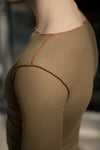 BASERANGE Ribbed Long Sleeve Top T-Shirt TTVL Collection France BAS-TTVL-RB-AU24-FCZ Emerald Brown